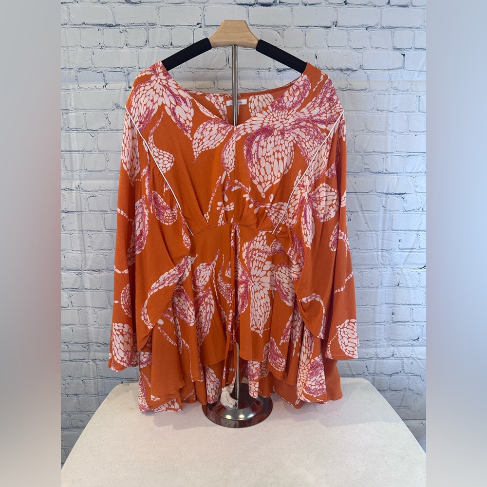 Maurice’s - Orange and Pink Women's Top Size: 3x